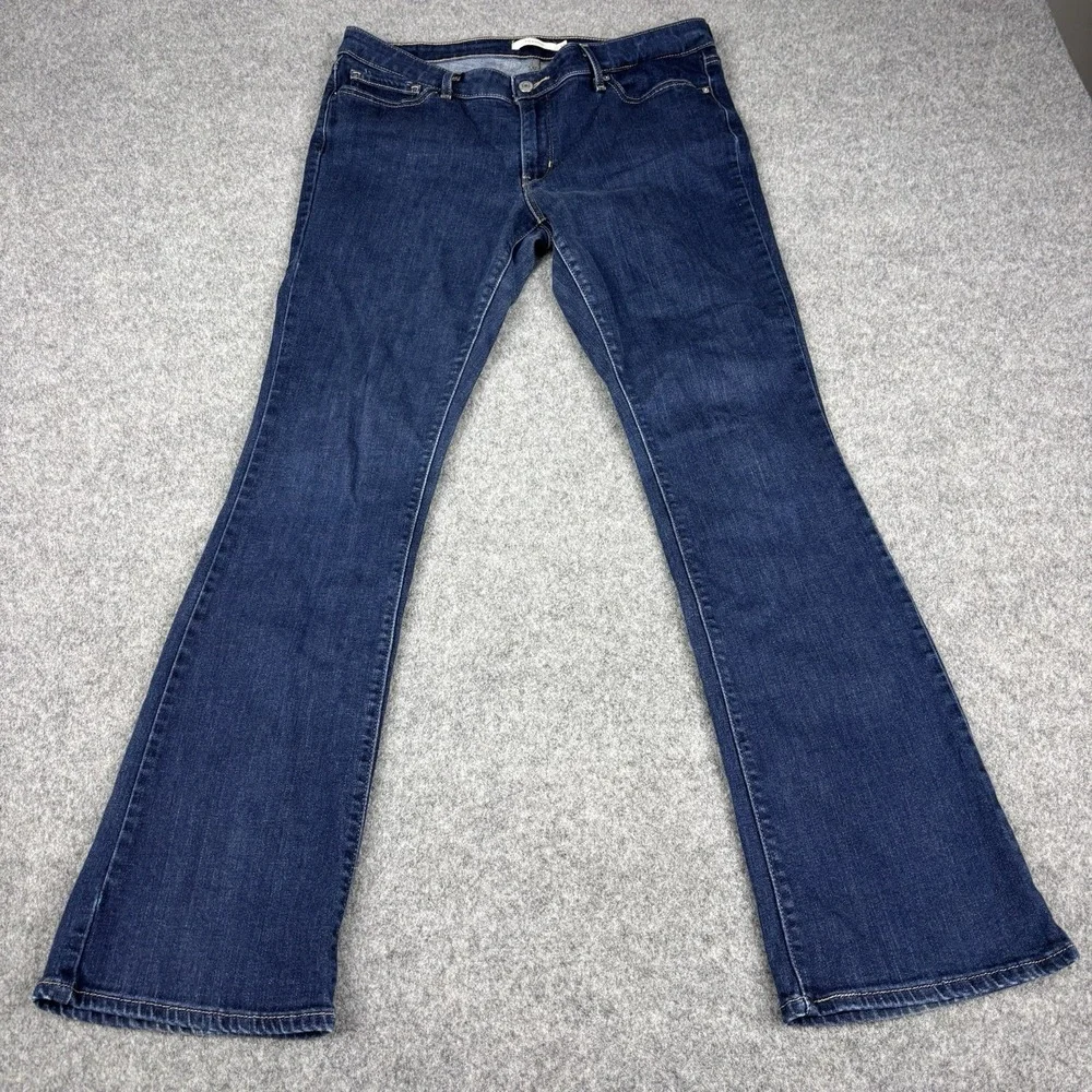 Levi's 715 Bootcut Jeans Women's‎ 32 Dark Wash Western Blue Denim Casual Rodeo